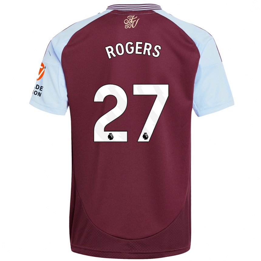 Hombre Fútbol Camiseta Morgan Rogers #27 Borgoña Azul Cielo 1ª Equipación 2024/25 Argentina