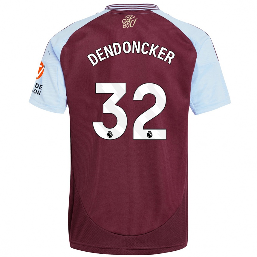 Hombre Fútbol Camiseta Leander Dendoncker #32 Borgoña Azul Cielo 1ª Equipación 2024/25 Argentina