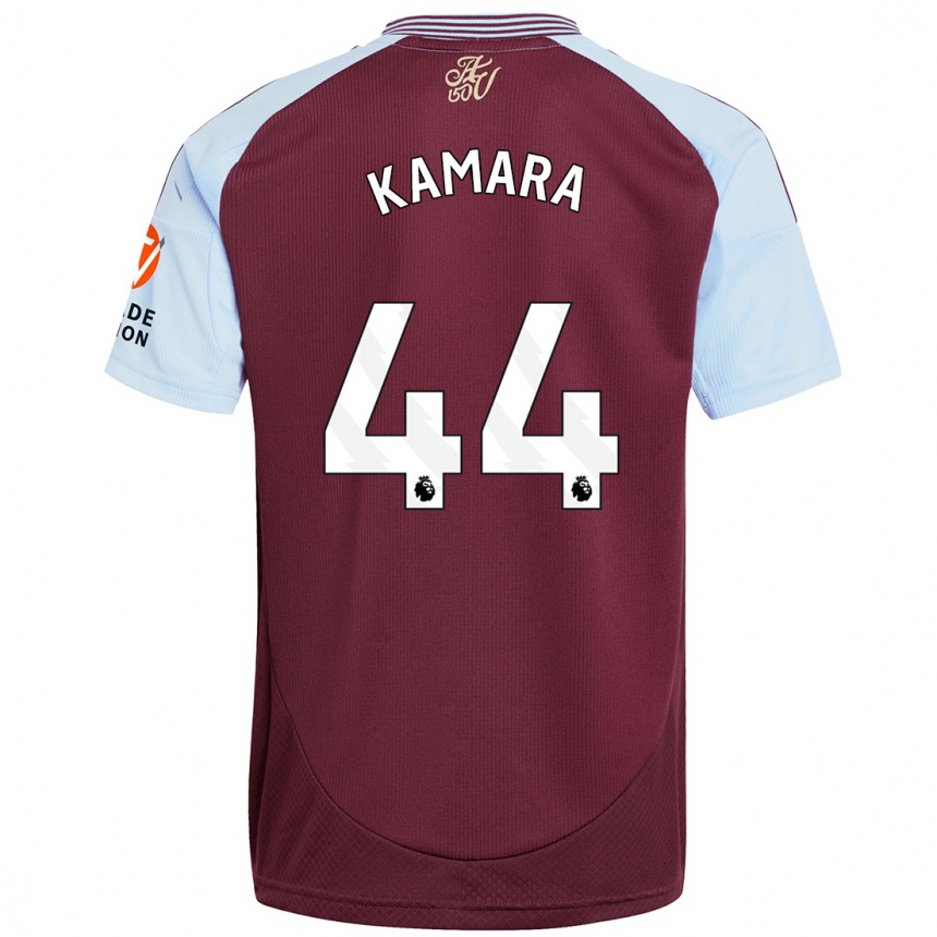 Hombre Fútbol Camiseta Boubacar Kamara #44 Borgoña Azul Cielo 1ª Equipación 2024/25 Argentina