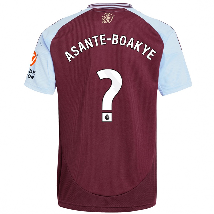 Hombre Fútbol Camiseta Max Asante-Boakye #0 Borgoña Azul Cielo 1ª Equipación 2024/25 Argentina