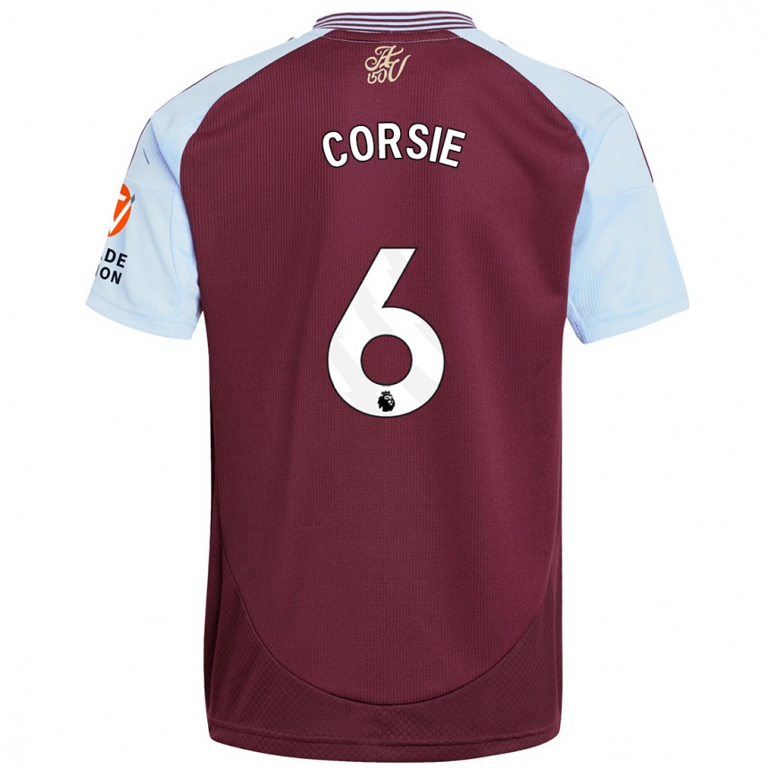 Hombre Fútbol Camiseta Rachel Corsie #6 Borgoña Azul Cielo 1ª Equipación 2024/25 Argentina