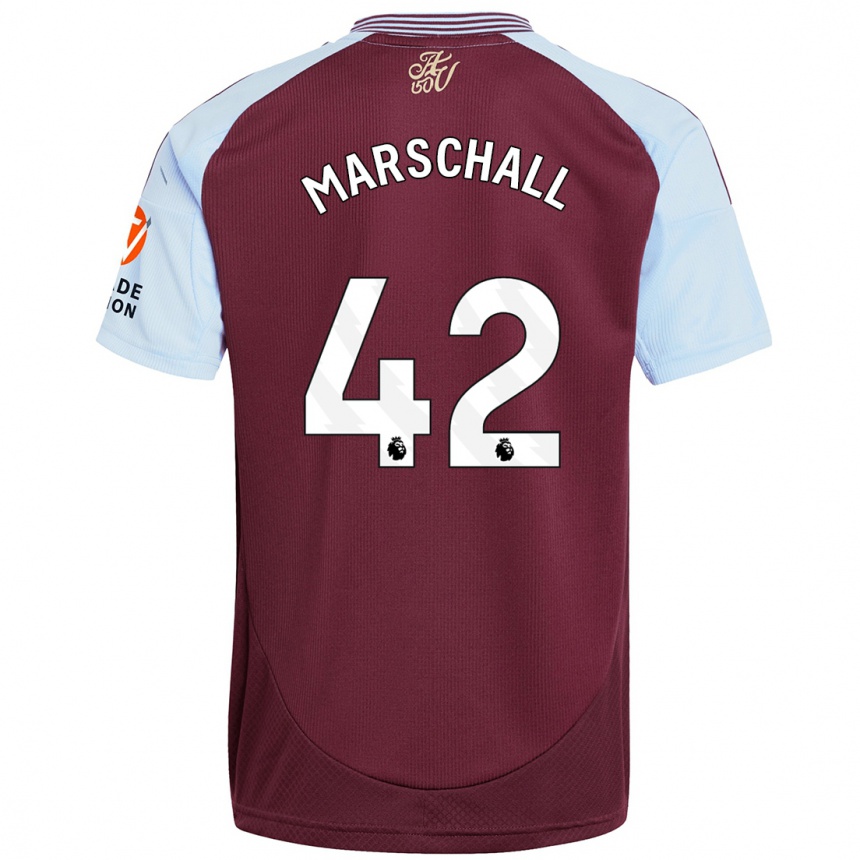 Hombre Fútbol Camiseta Filip Marschall #42 Borgoña Azul Cielo 1ª Equipación 2024/25 Argentina