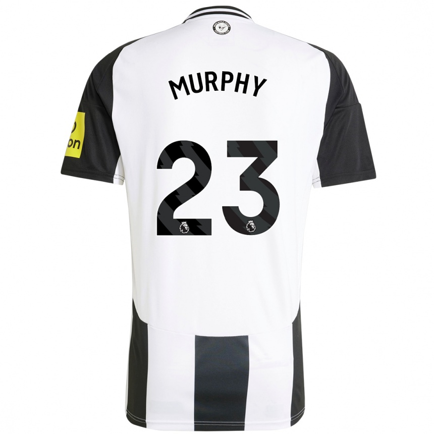 Hombre Fútbol Camiseta Jacob Murphy #23 Blanco Negro 1ª Equipación 2024/25 Argentina