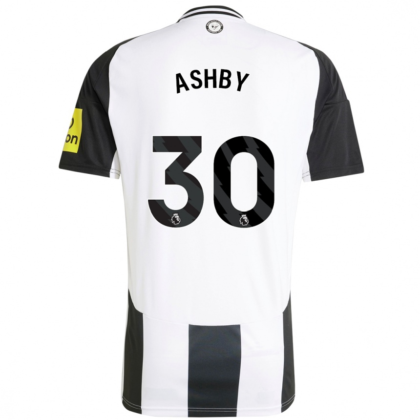 Hombre Fútbol Camiseta Harrison Ashby #30 Blanco Negro 1ª Equipación 2024/25 Argentina