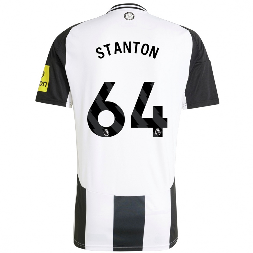 Hombre Fútbol Camiseta Ellis Stanton #64 Blanco Negro 1ª Equipación 2024/25 Argentina