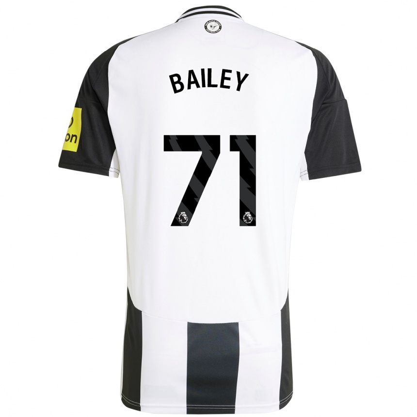 Hombre Fútbol Camiseta Scott Bailey #71 Blanco Negro 1ª Equipación 2024/25 Argentina