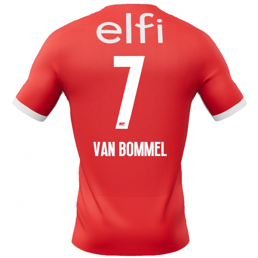 Hombre Fútbol Camiseta Ruben Van Bommel #7 Rojo Blanco 1ª Equipación 2024/25 Argentina