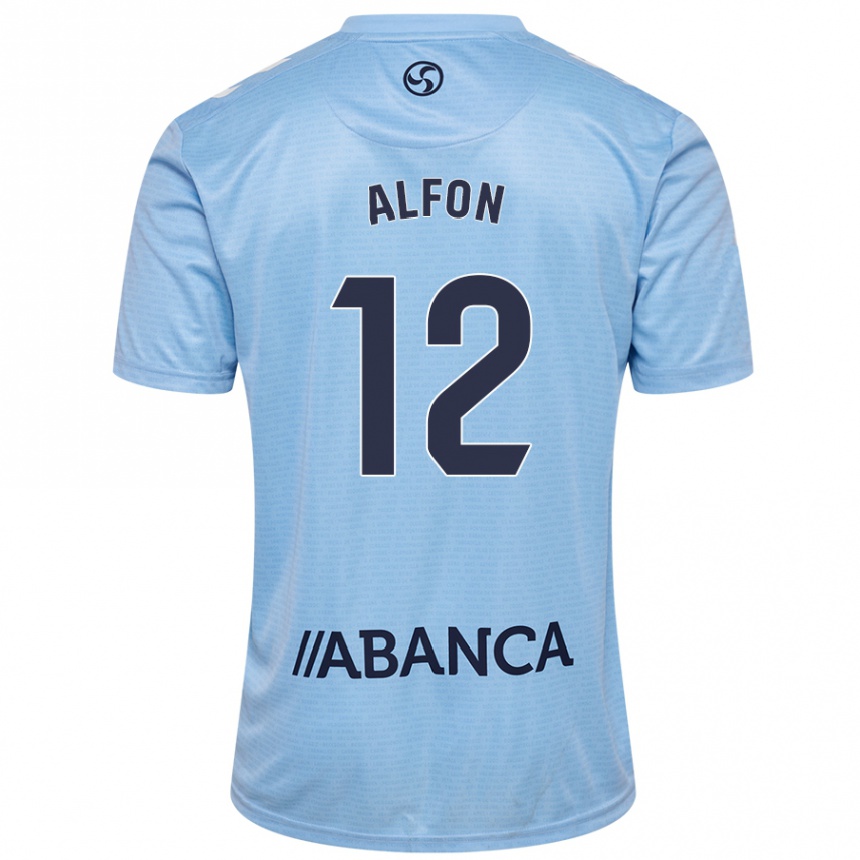 Hombre Fútbol Camiseta Alfon González #12 Azul Cielo 1ª Equipación 2024/25 Argentina