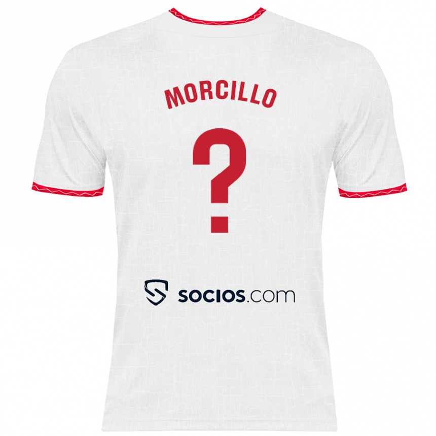 Hombre Fútbol Camiseta Raquel Morcillo #0 Blanco Rojo 1ª Equipación 2024/25 Argentina