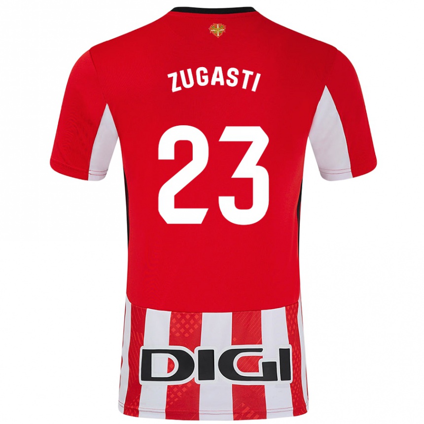 Hombre Fútbol Camiseta Patricia Zugasti Oses #23 Rojo Blanco 1ª Equipación 2024/25 Argentina