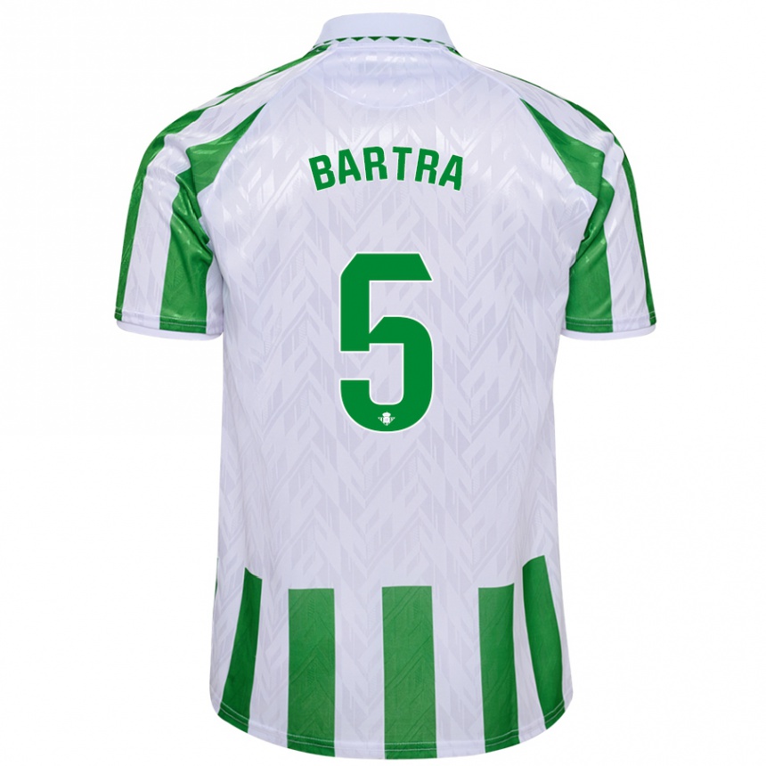 Hombre Fútbol Camiseta Marc Bartra #5 Verde Rayas Blancas 1ª Equipación 2024/25 Argentina