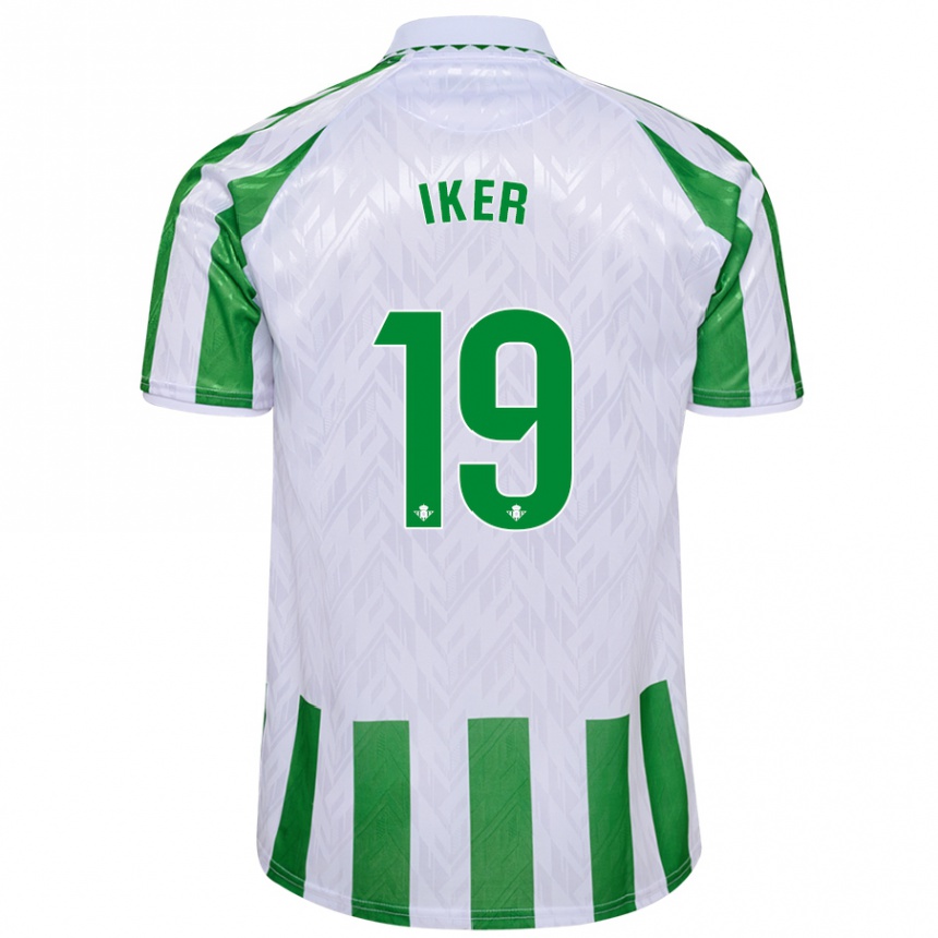 Hombre Fútbol Camiseta Iker Losada #19 Verde Rayas Blancas 1ª Equipación 2024/25 Argentina