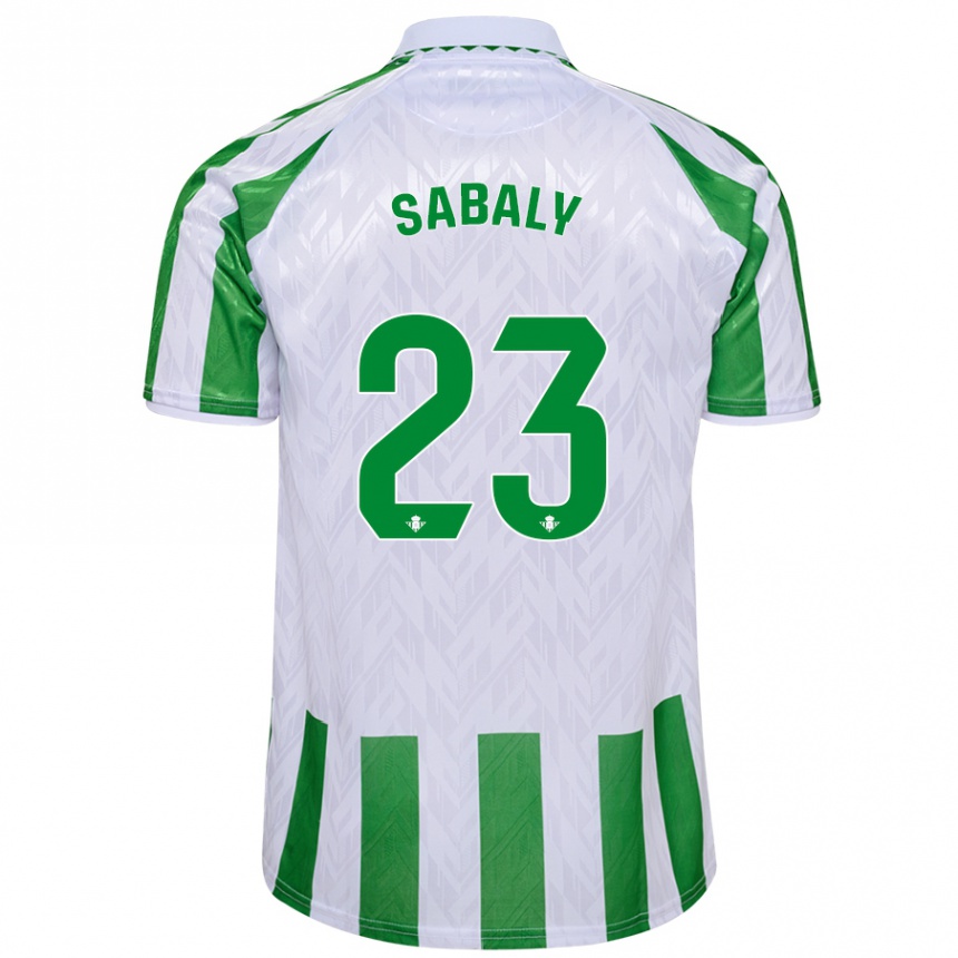 Hombre Fútbol Camiseta Youssouf Sabaly #23 Verde Rayas Blancas 1ª Equipación 2024/25 Argentina