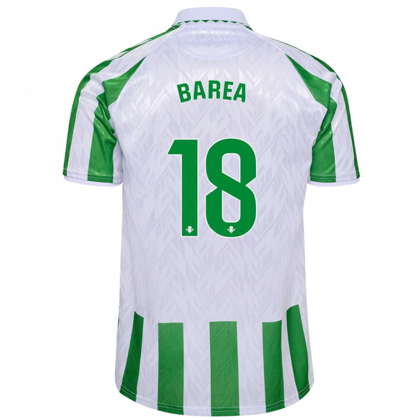 Hombre Fútbol Camiseta Ismael Barea #18 Verde Rayas Blancas 1ª Equipación 2024/25 Argentina