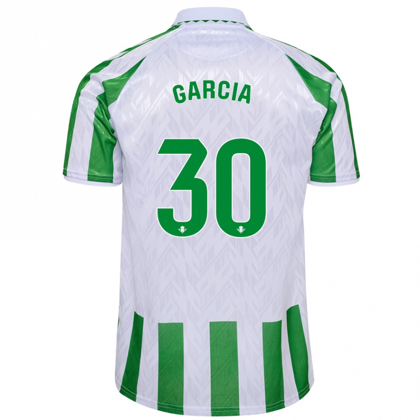 Hombre Fútbol Camiseta Germán García #30 Verde Rayas Blancas 1ª Equipación 2024/25 Argentina