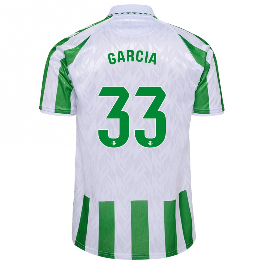 Hombre Fútbol Camiseta Pablo García #33 Verde Rayas Blancas 1ª Equipación 2024/25 Argentina