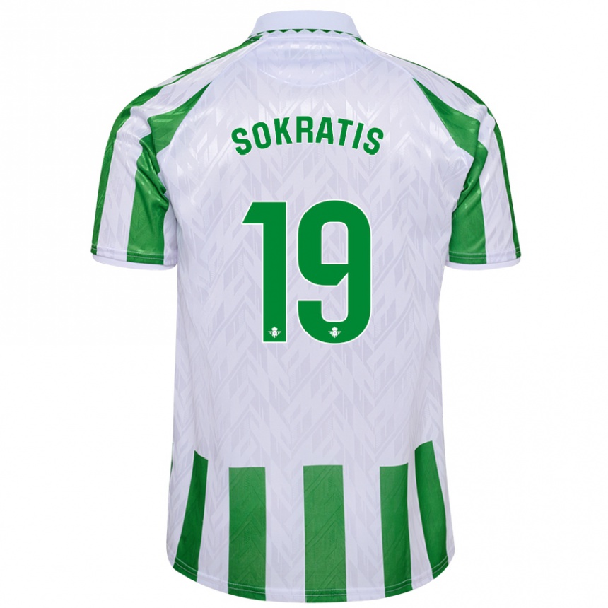 Hombre Fútbol Camiseta Sokratis Papastathopoulos #19 Verde Rayas Blancas 1ª Equipación 2024/25 Argentina