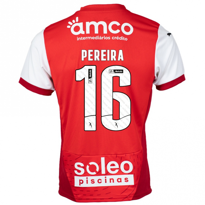 Hombre Fútbol Camiseta Catarina Pereira #16 Rojo Blanco 1ª Equipación 2024/25 Argentina