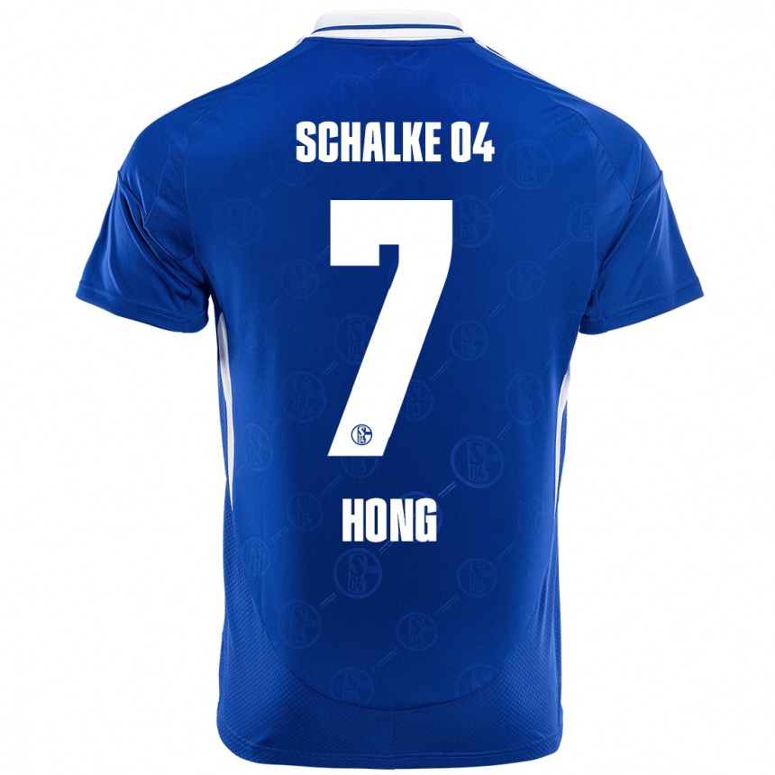 Hombre Fútbol Camiseta Seok-Ju Hong #7 Azul Real 1ª Equipación 2024/25 Argentina