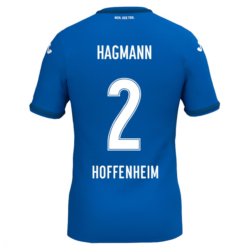 Hombre Fútbol Camiseta Felix Hagmann #2 Azul Real 1ª Equipación 2024/25 Argentina