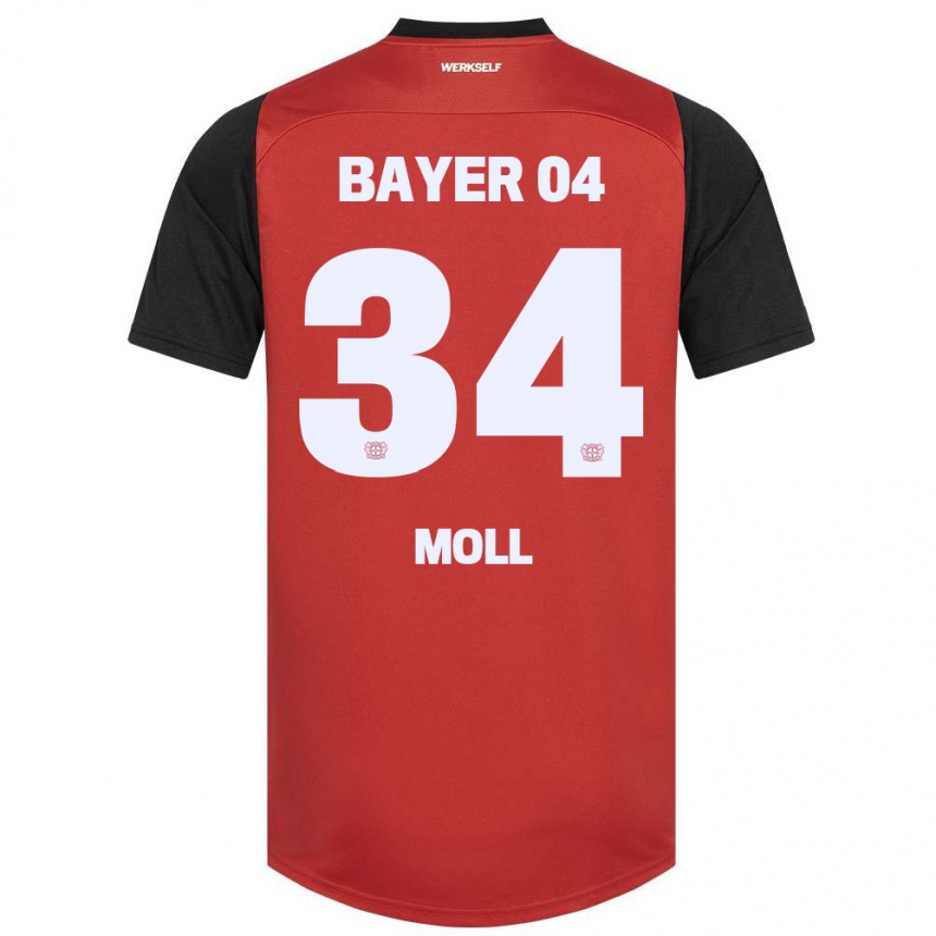 Hombre Fútbol Camiseta Anne Moll #34 Rojo Negro 1ª Equipación 2024/25 Argentina