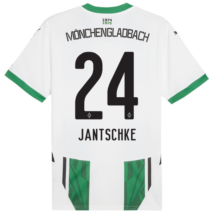 Hombre Fútbol Camiseta Tony Jantschke #24 Blanco Verde 1ª Equipación 2024/25 Argentina