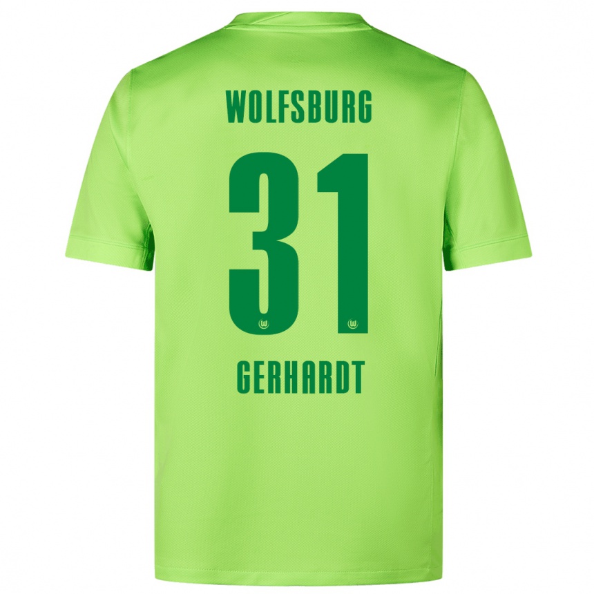 Hombre Fútbol Camiseta Yannick Gerhardt #31 Verde Fluorescente 1ª Equipación 2024/25 Argentina