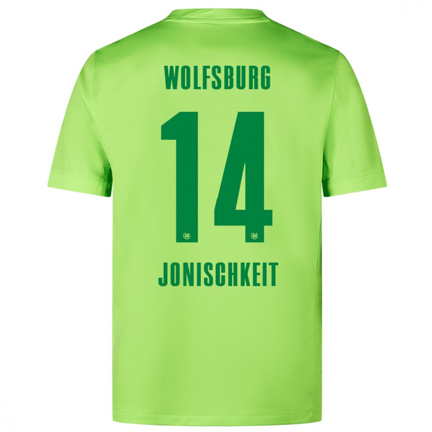 Hombre Fútbol Camiseta Jamal Jonischkeit #14 Verde Fluorescente 1ª Equipación 2024/25 Argentina