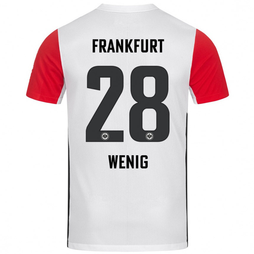 Hombre Fútbol Camiseta Marcel Wenig #28 Blanco Rojo 1ª Equipación 2024/25 Argentina