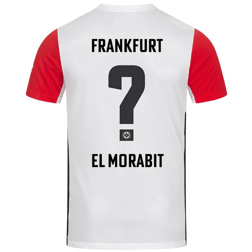 Hombre Fútbol Camiseta Anas El Morabit #0 Blanco Rojo 1ª Equipación 2024/25 Argentina