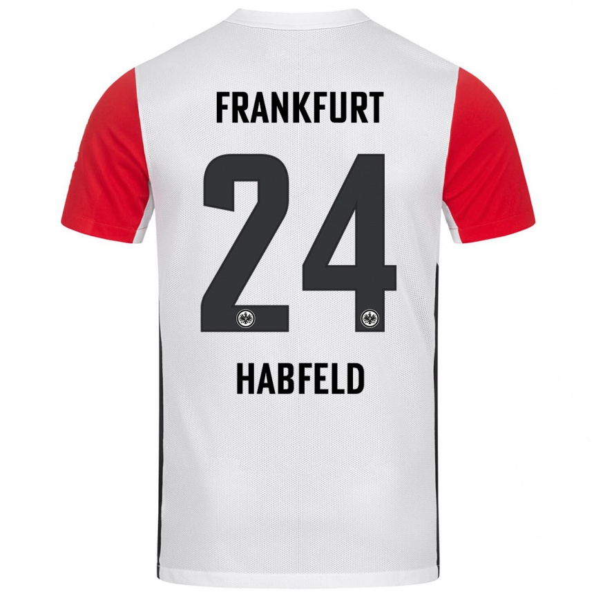 Hombre Fútbol Camiseta Josef Haßfeld #24 Blanco Rojo 1ª Equipación 2024/25 Argentina