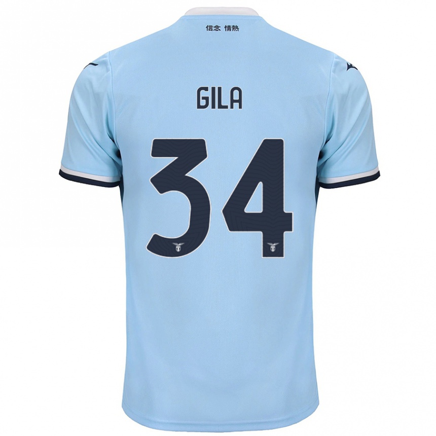 Hombre Fútbol Camiseta Mario Gila #34 Azul 1ª Equipación 2024/25 Argentina