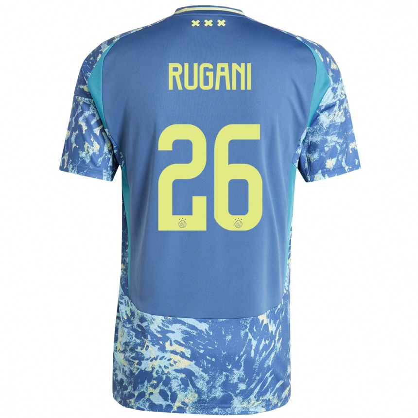 Hombre Fútbol Camiseta Daniele Rugani #26 Gris Azul Amarillo 2ª Equipación 2024/25 Argentina