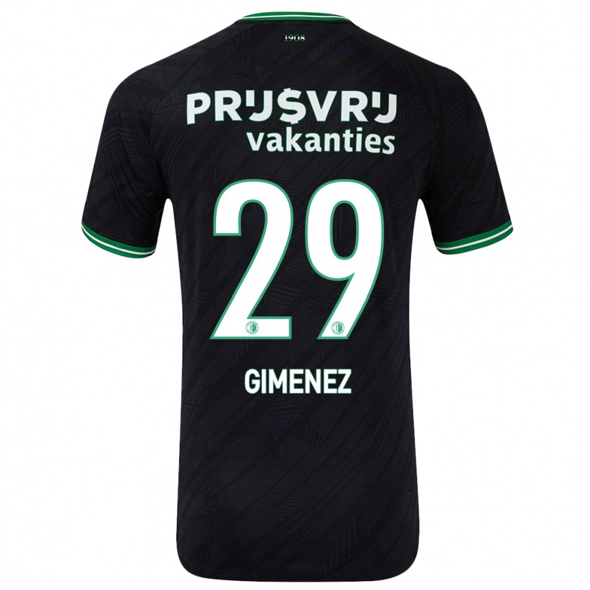 Hombre Fútbol Camiseta Santiago Gimenez #29 Negro Verde 2ª Equipación 2024/25 Argentina