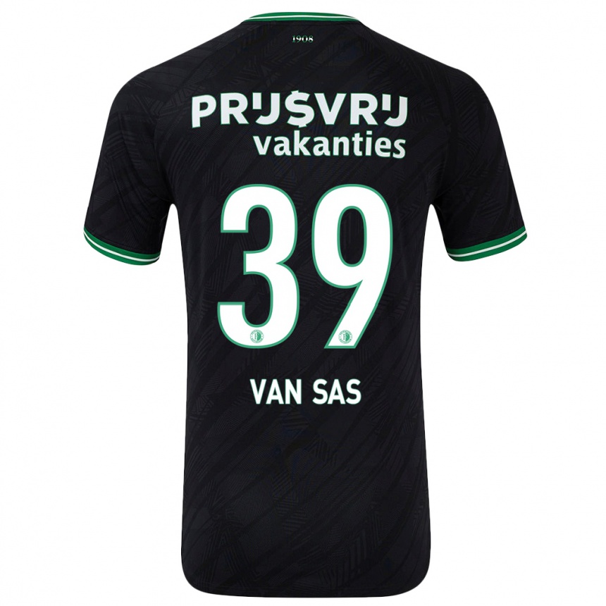 Hombre Fútbol Camiseta Mikki Van Sas #39 Negro Verde 2ª Equipación 2024/25 Argentina