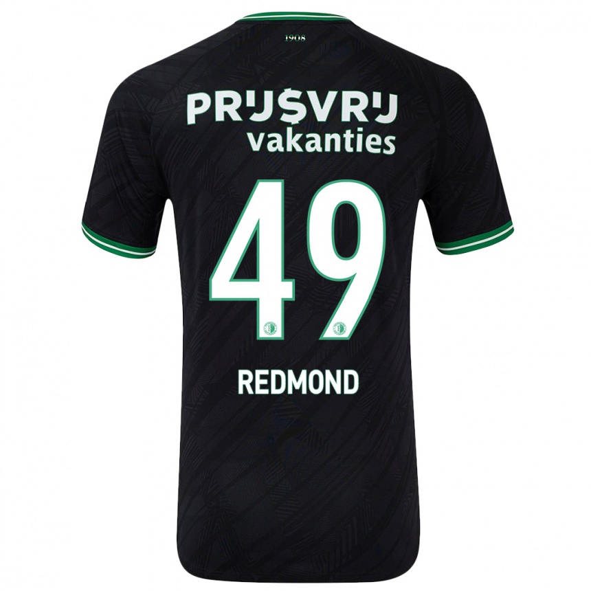 Hombre Fútbol Camiseta Zepiqueno Redmond #49 Negro Verde 2ª Equipación 2024/25 Argentina