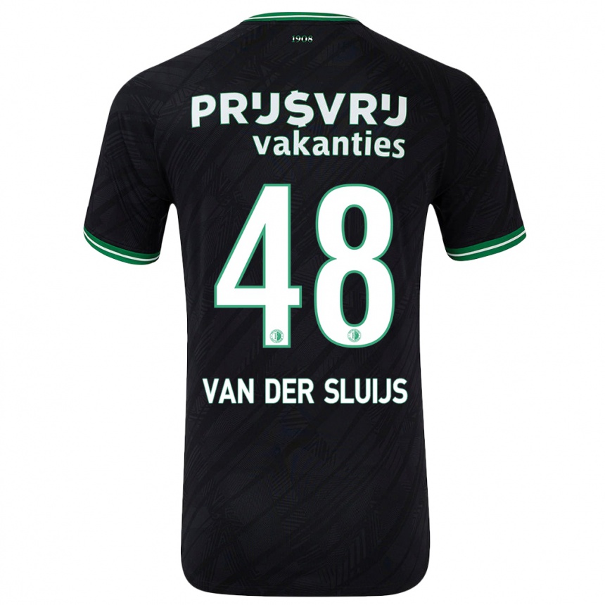 Hombre Fútbol Camiseta Joep Van Der Sluijs #48 Negro Verde 2ª Equipación 2024/25 Argentina