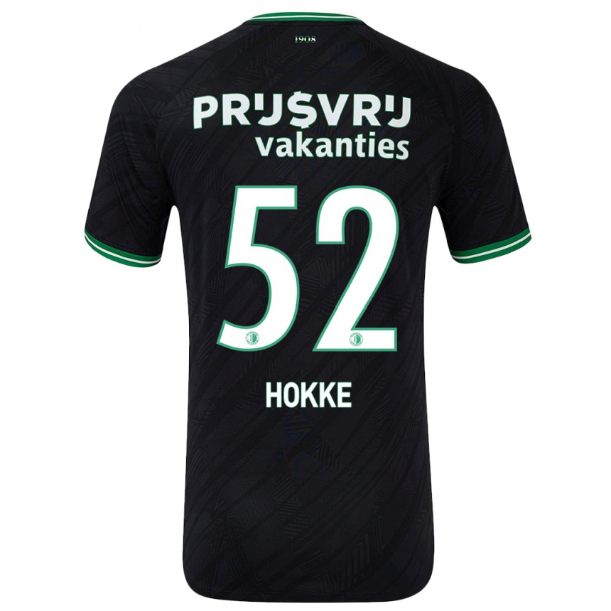 Hombre Fútbol Camiseta Milan Hokke #52 Negro Verde 2ª Equipación 2024/25 Argentina