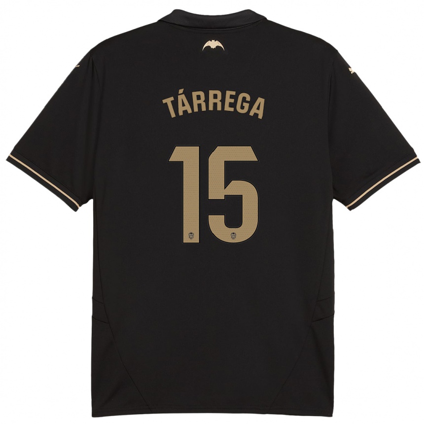 Hombre Fútbol Camiseta César Tárrega #15 Negro 2ª Equipación 2024/25 Argentina