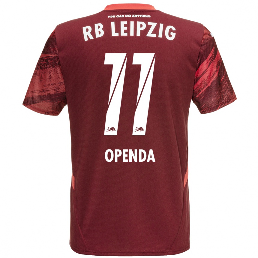 Hombre Fútbol Camiseta Loïs Openda #11 Borgoña 2ª Equipación 2024/25 Argentina