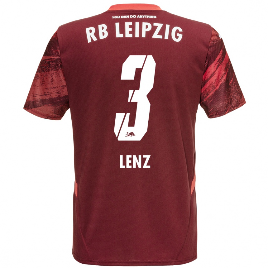 Hombre Fútbol Camiseta Christopher Lenz #3 Borgoña 2ª Equipación 2024/25 Argentina