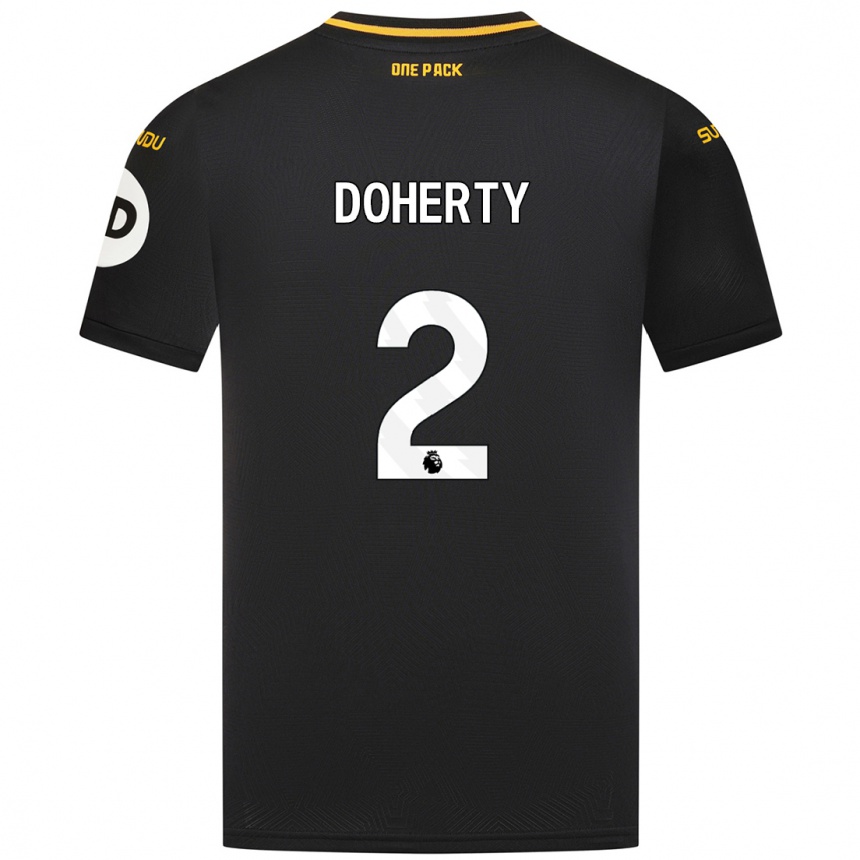 Hombre Fútbol Camiseta Matt Doherty #2 Negro 2ª Equipación 2024/25 Argentina