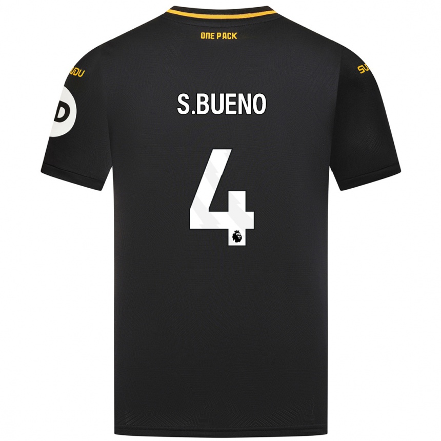 Hombre Fútbol Camiseta Santiago Bueno #4 Negro 2ª Equipación 2024/25 Argentina