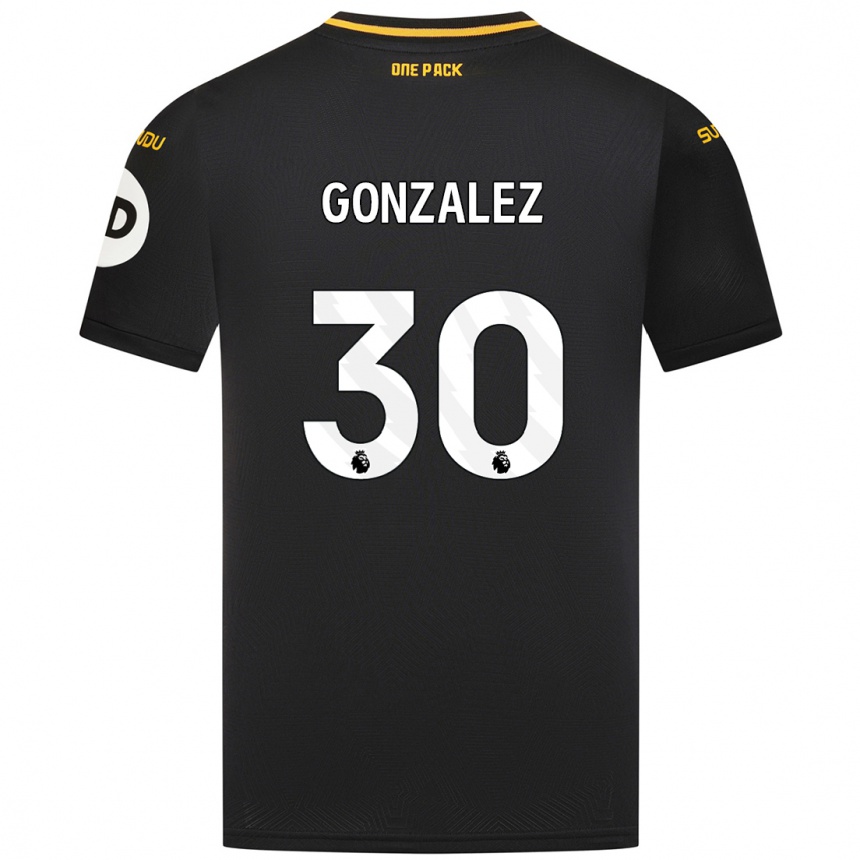 Hombre Fútbol Camiseta Enso González #30 Negro 2ª Equipación 2024/25 Argentina