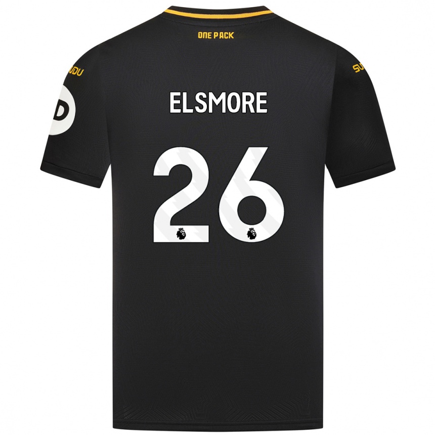 Hombre Fútbol Camiseta Ria Elsmore #26 Negro 2ª Equipación 2024/25 Argentina