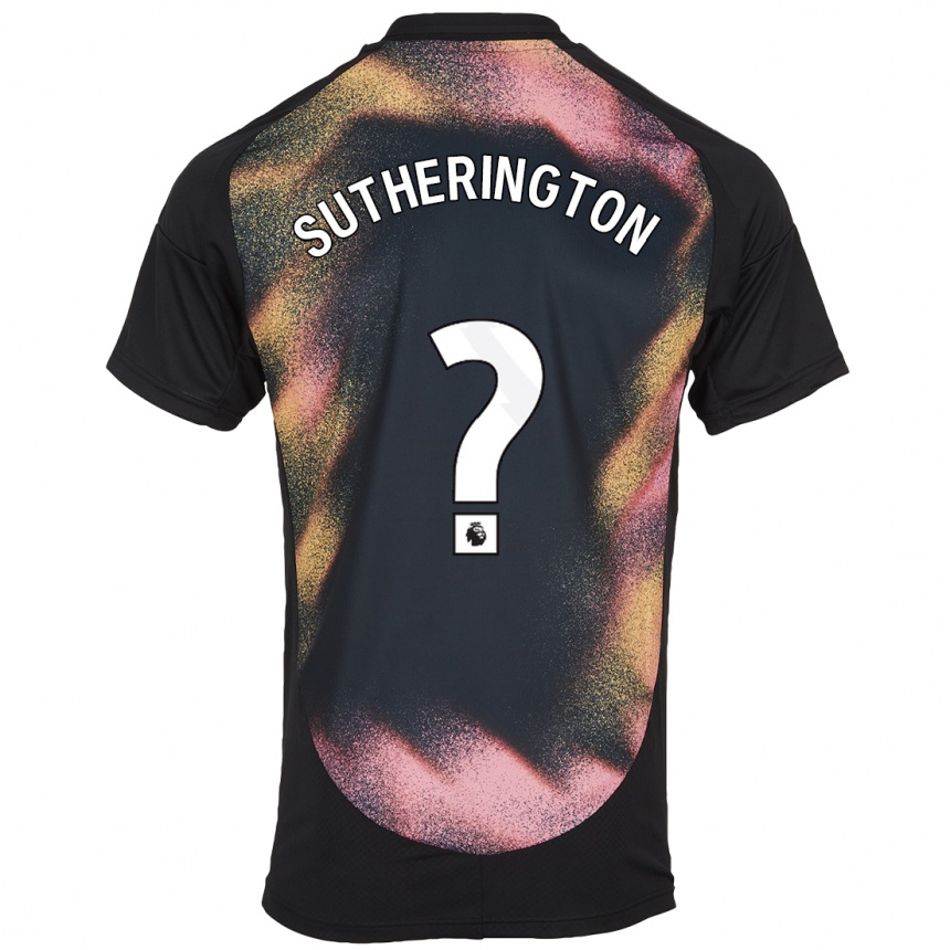 Hombre Fútbol Camiseta Harry Sutherington #0 Negro Blanco 2ª Equipación 2024/25 Argentina