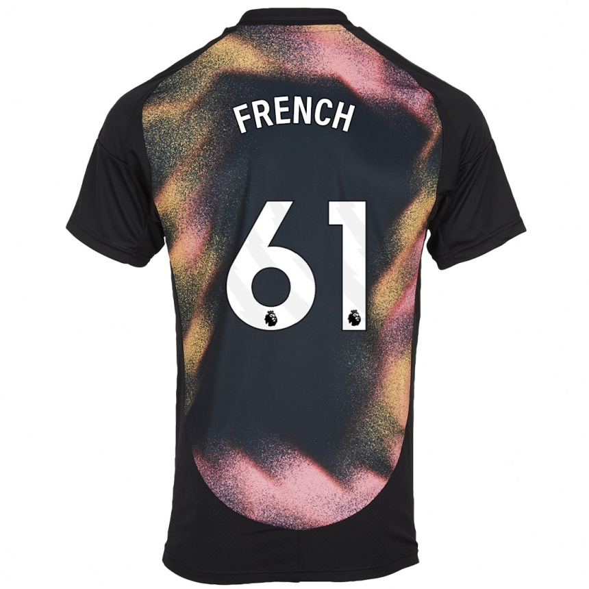 Hombre Fútbol Camiseta Harry French #61 Negro Blanco 2ª Equipación 2024/25 Argentina