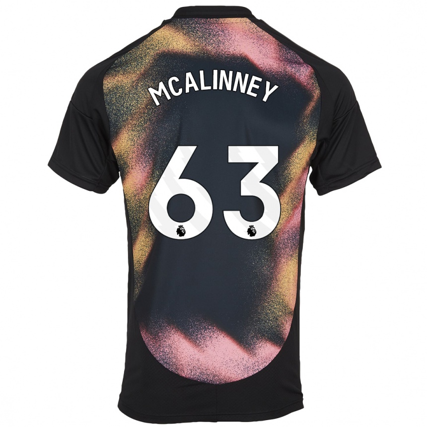 Hombre Fútbol Camiseta Liam Mcalinney #63 Negro Blanco 2ª Equipación 2024/25 Argentina