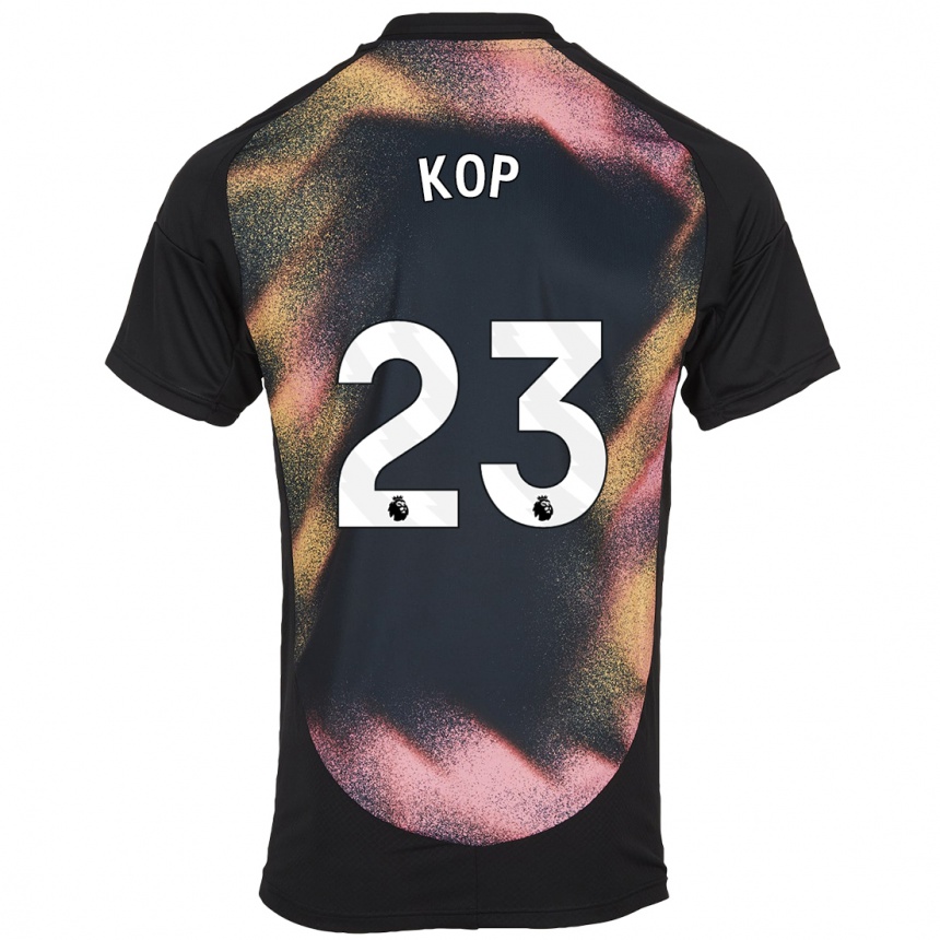 Hombre Fútbol Camiseta Lize Kop #23 Negro Blanco 2ª Equipación 2024/25 Argentina