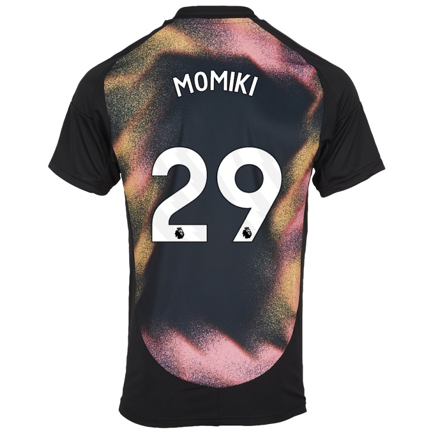 Hombre Fútbol Camiseta Yuka Momiki #29 Negro Blanco 2ª Equipación 2024/25 Argentina